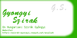 gyongyi szirak business card