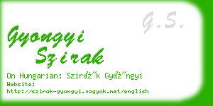 gyongyi szirak business card